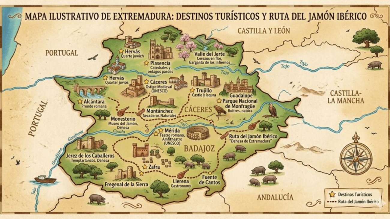 Jamón ibérico de Extremadura, el mejor de España